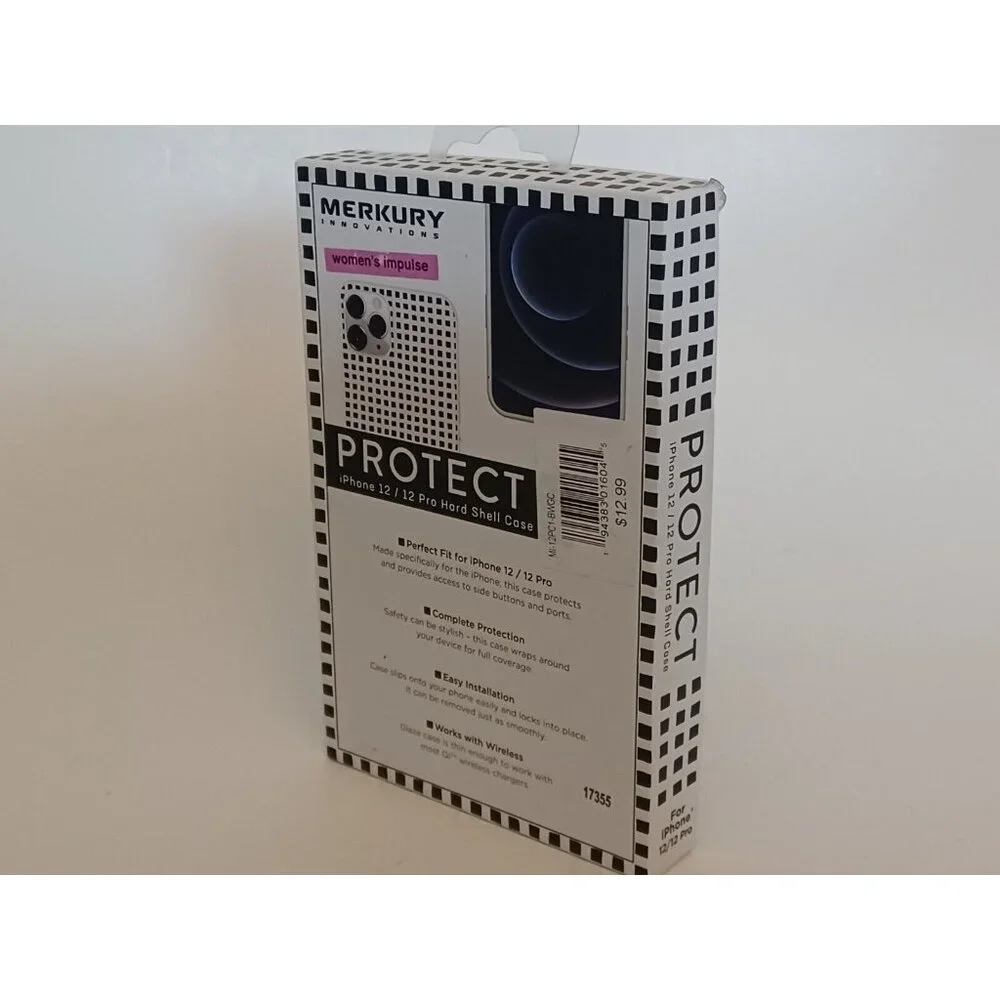 Merkury Innovations Protection Case for iPhone 12 / 12 Pro - Black/White
